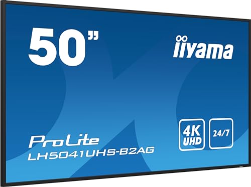 iiyama ProLiteLH5041UHS-B2AG 125,7cm 50" Digital Signage Display VA LED Monitor 4K UHD VGA HDMI Audio-in/Out RS-232c-in/out RJ45 USB2.0 Mediaplayer 24/7 schwarz iiyama ProLiteLH5041UHS-B2AG 125,7cm 50" Digital Signage Display VA LED Monitor 4K UHD VGA HDMI Audio-in/Out RS-232c-in/out RJ45 USB2.0 Mediaplayer 24/7 schwarz von iiyama