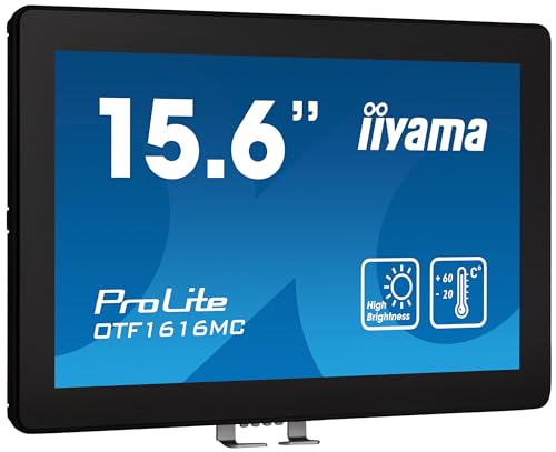 iiyama Prolite OTF1616MC-B1 39,5cm 15,6" VA LED-Monitor Full-HD Semi-Outdoor Open Frame 10 Punkt Multitouch kapazitiv 935 cd/m² VGA HDMI DP RJ45 IP65 7H Touch-durch-Glas Ant-Fingerprint iiyama Prolite OTF1616MC-B1 39,5cm 15,6" VA LED-Monitor Full-HD Semi-Outdoor Open Frame 10 Punkt Multitouch kapazitiv 935 cd/m² VGA HDMI DP RJ45 IP65 7H Touch-durch-Glas Ant-Fingerprint von iiyama