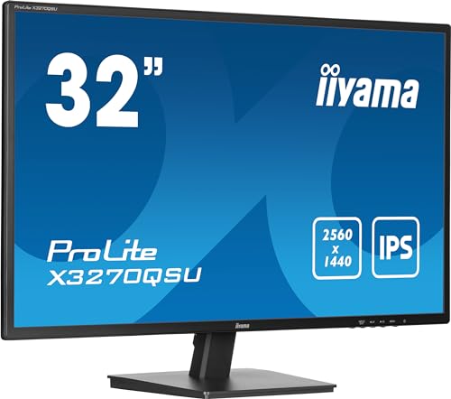 iiyama Prolite X3270QSU-B1 80cm 31,5" IPS LED-Monitor WQHD 100Hz HDMI DP USB3.2 AdaptiveSync schwarz von iiyama