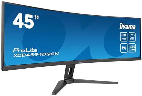 iiyama Prolite XCB4594DQSN-B1 45" LED VA UltraWide Dual QHD 165Hz FreeSync Curvo USB-C von iiyama