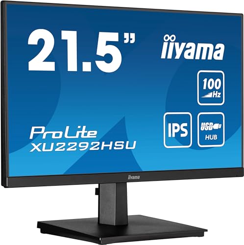 iiyama Prolite XU2292HSU-B6 54,6cm 21,5" IPS LED-Monitor Full-HD 100Hz HDMI DP USB3.2 FreeSync schwarz iiyama Prolite XU2292HSU-B6 54,6cm 21,5" IPS LED-Monitor Full-HD 100Hz HDMI DP USB3.2 FreeSync schwarz von iiyama