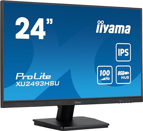 iiyama Prolite XU2493HSU-B6 60,5cm 23,8" IPS LED-Monitor Full-HD 100Hz HDMI DP USB2.0 FreeSync schwarz von iiyama