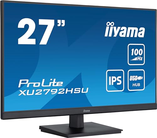 iiyama Prolite XU2792HSU-B6 68,6cm 27" IPS LED-Monitor Full-HD 100Hz HDMI DP USB3.2 FreeSync schwarz von iiyama