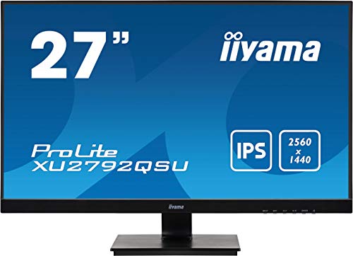 iiyama Prolite XU2792QSU-B1 68,5cm 27" IPS LED-Monitor WQHD DVI HDMI DisplayPort USB3.0 Slim-Line FreeSync schwarz von iiyama
