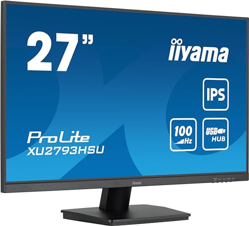 iiyama Prolite XU2793HSU-B6 68,6cm 27" IPS LED-Monitor Full-HD 100Hz HDMI DP USB2.0 FreeSync schwarz von iiyama
