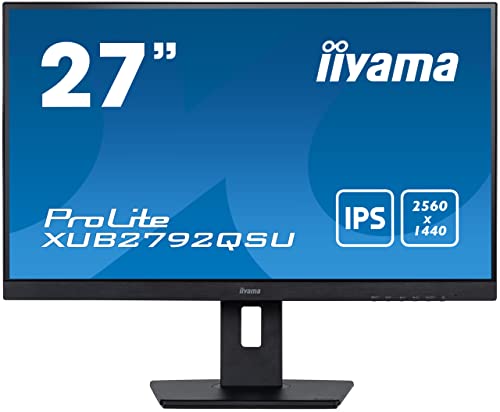 iiyama Prolite XUB2792QSU-B5 68,5cm 27 Zoll IPS LED-Monitor WQHD DVI HDMI DP USB3.0 FreeSync Höhenverstellung Pivot schwarz iiyama Prolite XUB2792QSU-B5 68,5cm 27 Zoll IPS LED-Monitor WQHD DVI HDMI DP USB3.0 FreeSync Höhenverstellung Pivot schwarz von iiyama