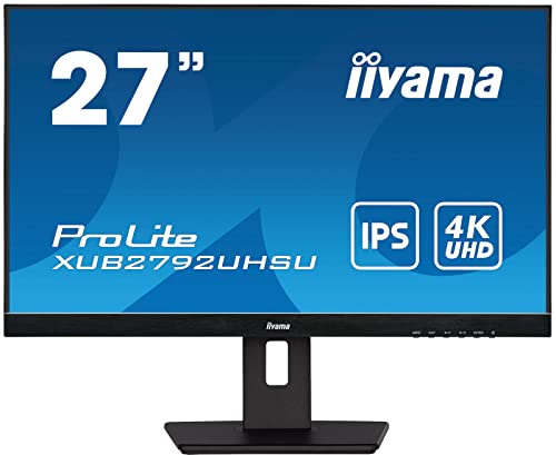 iiyama Prolite XUB2792UHSU-B5 68,45cm 27" IPS LED Monitor 4K UHD DVI HDMI DP USB3.0 Slim-Line Höhenverstellung Pivot schwarz von iiyama