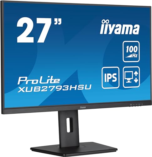iiyama Prolite XUB2793HSU-B7 68,6cm 27" IPS LED-Monitor Full-HD 100Hz HDMI DP USB2.0 Höhenverstellung Pivot Adaptive Sync schwarz iiyama Prolite XUB2793HSU-B7 68,6cm 27" IPS LED-Monitor Full-HD 100Hz HDMI DP USB2.0 Höhenverstellung Pivot Adaptive Sync schwarz von iiyama