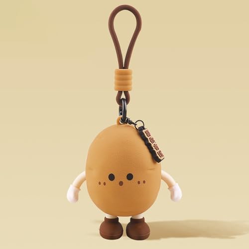 Silikon-Kopfhörer-Organizer Niedliche Gemüse-Serie Mini-Geldbörse Niedliche Expressions Tasche Emotionale Silikon-Kopfhörer-Aufbewahrung Tasche Anhänger für Jungen und Mädchen von ikappy