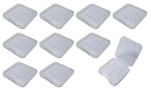 Hüllen für Micro SD Karten (5 oder 10 Stück) Extra Flach Set Speicherkarte Hülle Case Box Aufbewahrungsbox Thin Speicherkartenhüllen Schutzhülle 5X 10x Dünn (10x Hülle) von ikarex-shop