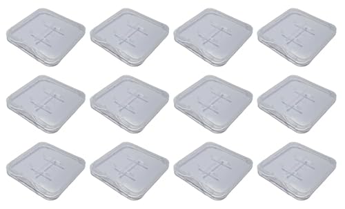 Hüllen für SD Karten (12 Stück) SD + MicroSD Set Flach Speicherkarte Hülle Case Box Aufbewahrungsbox Thin Speicherkartenhüllen Schutzhülle 12x Dünn (12x Micro SD Hülle (Flach)) von ikarex-shop