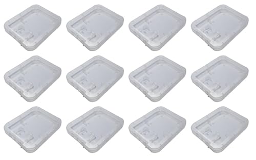Hüllen für SD Karten (12 Stück) SD + MicroSD Set Flach Speicherkarte Hülle Case Box Aufbewahrungsbox Thin Speicherkartenhüllen Schutzhülle 12x Dünn (12x SD + Micro SD Hülle) von ikarex-shop