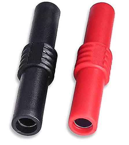 ikarex-shop 2x Bananenbuchse 4mm Kupplung (1x Rot und 1x Schwarz) Adapter Bananenstecker Lautsprecher Jack HiFi Audio von ikarex-shop