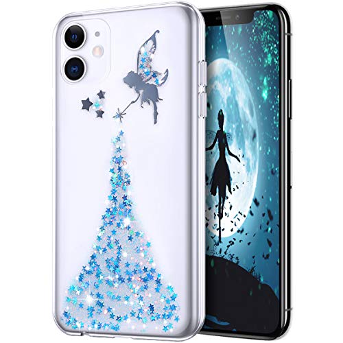 Glitzer Schutzhülle Kompatibel mit iPhone 11 Hülle Glitzer,Bling Glänzend Glitzer Kristall Ster Engel Mädchen TPU Silikon Handy Hülle Tasche Silikon Crystal Case Durchsichtig Schutzhülle,Blau Glitzer Schutzhülle Kompatibel mit iPhone 11 Hülle Glitzer,Bling Glänzend Glitzer Kristall Ster Engel Mädchen TPU Silikon Handy Hülle Tasche Silikon Crystal Case Durchsichtig Schutzhülle,Blau von ikasus