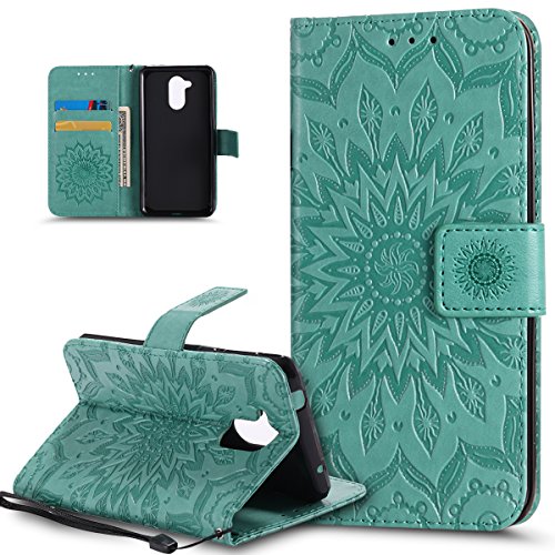 Kompatibel mit Huawei Honor 6C Hülle,Huawei Honor 6C Schutzhülle,Prägung Mandala Blumen Sonnenblume PU Lederhülle Flip Hülle Cover Ständer Etui Wallet Tasche Case Schutzhülle für Huawei Honor 6C,Grün Kompatibel mit Huawei Honor 6C Hülle,Huawei Honor 6C Schutzhülle,Prägung Mandala Blumen Sonnenblume PU Lederhülle Flip Hülle Cover Ständer Etui Wallet Tasche Case Schutzhülle für Huawei Honor 6C,Grün von ikasus