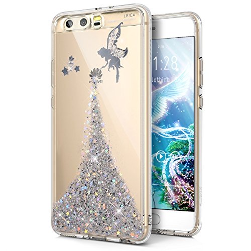 Kompatibel mit Huawei P10 Plus Hülle,Huawei P10 Plus Schutzhülle,Glänzend Glitzer Stern Engel Mädchen TPU Silikon Handy Hülle Tasche Silikon Case Durchsichtig Schutzhülle für Huawei P10 Plus,Silber Kompatibel mit Huawei P10 Plus Hülle,Huawei P10 Plus Schutzhülle,Glänzend Glitzer Stern Engel Mädchen TPU Silikon Handy Hülle Tasche Silikon Case Durchsichtig Schutzhülle für Huawei P10 Plus,Silber von ikasus