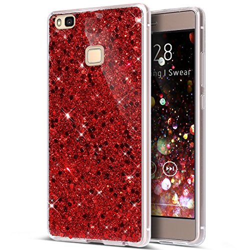 Kompatibel mit Huawei P9 Lite Hülle,Huawei P9 Lite Schutzhülle,Kristall Bling Glänzend Glitzer Kristall Strass Diamant TPU Silikon Hülle Handyhülle Crystal Glitzer Schutzhülle für Huawei P9 Lite,Rot Kompatibel mit Huawei P9 Lite Hülle,Huawei P9 Lite Schutzhülle,Kristall Bling Glänzend Glitzer Kristall Strass Diamant TPU Silikon Hülle Handyhülle Crystal Glitzer Schutzhülle für Huawei P9 Lite,Rot von ikasus