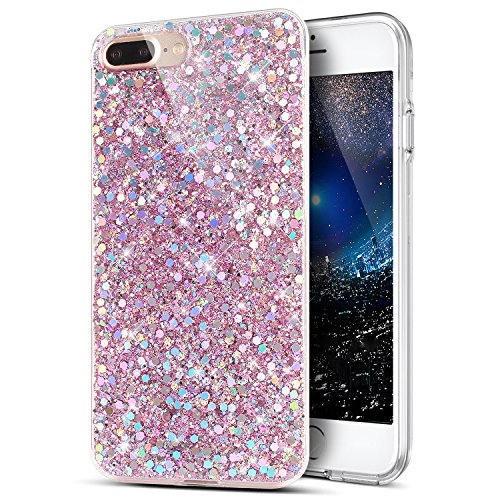 Kompatibel mit Hülle iPhone 8 Plus/7 Plus Hülle,Kristall Bling Glänzend Glitzer Kristall Strass Diamant TPU Silikon Hülle Handyhülle Crystal Glitzer Schutzhülle für iPhone 8 Plus/iPhone 7 Plus,Rosa Kompatibel mit Hülle iPhone 8 Plus/7 Plus Hülle,Kristall Bling Glänzend Glitzer Kristall Strass Diamant TPU Silikon Hülle Handyhülle Crystal Glitzer Schutzhülle für iPhone 8 Plus/iPhone 7 Plus,Rosa von ikasus