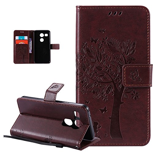 Kompatibel mit LG Nexus 5X Hülle,LG Nexus 5X Schutzhülle,Prägung Katze Schmetterlings Floral Blumen PU Lederhülle Flip Hülle Handyhülle Ständer Tasche Wallet Case Schutzhülle für LG Nexus 5X,Braun Kompatibel mit LG Nexus 5X Hülle,LG Nexus 5X Schutzhülle,Prägung Katze Schmetterlings Floral Blumen PU Lederhülle Flip Hülle Handyhülle Ständer Tasche Wallet Case Schutzhülle für LG Nexus 5X,Braun von ikasus
