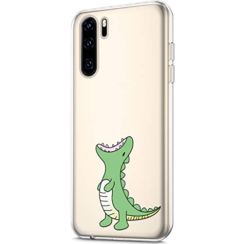 Kompatibel mit Schutzhülle Huawei P30 Pro Hülle mit Kunst gemaltes Design Muster Transparent TPU Silikon Handyhülle Durchsichtige Schutzhülle Case Crystal Clear Case Tasche,Grün Dinosaurier Kompatibel mit Schutzhülle Huawei P30 Pro Hülle mit Kunst gemaltes Design Muster Transparent TPU Silikon Handyhülle Durchsichtige Schutzhülle Case Crystal Clear Case Tasche,Grün Dinosaurier von ikasus