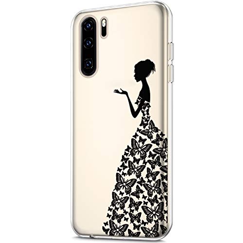Kompatibel mit Schutzhülle Huawei P30 Pro Hülle mit Kunst gemaltes Muster Transparent TPU Silikon Handyhülle Durchsichtige Schutzhülle Case Crystal Clear Case Tasche,Schmetterling kleidet Mädchen Kompatibel mit Schutzhülle Huawei P30 Pro Hülle mit Kunst gemaltes Muster Transparent TPU Silikon Handyhülle Durchsichtige Schutzhülle Case Crystal Clear Case Tasche,Schmetterling kleidet Mädchen von ikasus