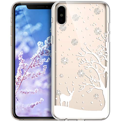 Kompatibel mit iPhone Xs Max Hülle,Durchsichtig mit Xmas Christmas Snowflake Weißen Weihnachten Schneeflocke Hirsch Klar TPU Silikon Hülle Case Handyhülle Tasche Schutzhülle,Weiße Schneeflockenrotwild Kompatibel mit iPhone Xs Max Hülle,Durchsichtig mit Xmas Christmas Snowflake Weißen Weihnachten Schneeflocke Hirsch Klar TPU Silikon Hülle Case Handyhülle Tasche Schutzhülle,Weiße Schneeflockenrotwild von ikasus