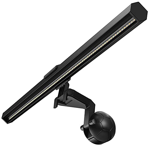 ikasus Computer Monitor Lampe,LED USB Bildschirm Lichtleiste mit Auto Dimmen und Farbton Anpassungsfunktionen,Kein Blendung oder Flimmern,Klemmleuchte Neigbar,für die Augenpflege, Home Office Lampe von ikasus