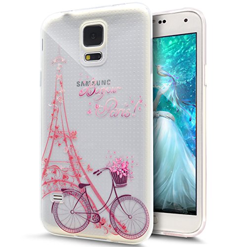 ikasus Kompatibel mit Galaxy S5 Mini Hülle,Galaxy S5 Mini Schutzhülle,Gemalt Kunst Malerei Handyhülle Silikon TPU Silikon Hülle Handyhülle Tasche Durchsichtig Schutzhülle Mini,Eiffelturm Fahrrad ikasus Kompatibel mit Galaxy S5 Mini Hülle,Galaxy S5 Mini Schutzhülle,Gemalt Kunst Malerei Handyhülle Silikon TPU Silikon Hülle Handyhülle Tasche Durchsichtig Schutzhülle Mini,Eiffelturm Fahrrad von ikasus