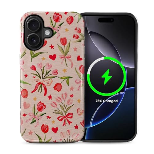 ilikediy Schutzhülle für iPhone 16 Plus, kompatibel mit Magsafe, Musterdesign, für Damen und Mädchen, Hybrid-Schutzhülle, 2-lagig, Hartschale, Silikon, magnetische Hülle, C-Blumen, Herzen, Schleifen ilikediy Schutzhülle für iPhone 16 Plus, kompatibel mit Magsafe, Musterdesign, für Damen und Mädchen, Hybrid-Schutzhülle, 2-lagig, Hartschale, Silikon, magnetische Hülle, C-Blumen, Herzen, Schleifen von ilikediy