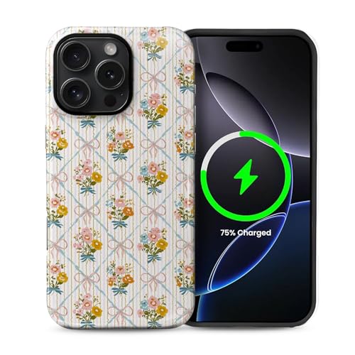 ilikediy Schutzhülle für iPhone 16 Pro, kompatibel mit Magsafe, Musterdesign, für Damen und Mädchen, Hybrid-Schutzhülle, 2-lagig, Hartschale, Silikon, magnetische Hülle, C-Ölgemälde, Blumen, Schleife ilikediy Schutzhülle für iPhone 16 Pro, kompatibel mit Magsafe, Musterdesign, für Damen und Mädchen, Hybrid-Schutzhülle, 2-lagig, Hartschale, Silikon, magnetische Hülle, C-Ölgemälde, Blumen, Schleife von ilikediy