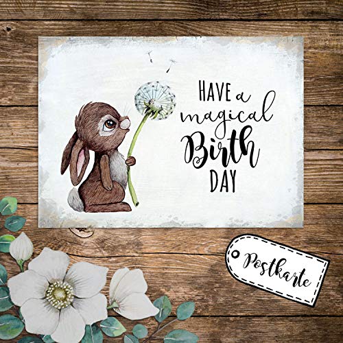 ilka parey wandtattoo-welt A6 Geburtstagskarte Postkarte Geburtstag Print Hase Häschen Pusteblume mit Spruch Have a magical Birthday pk235 - ausgewählte Menge: *1 Stück* ilka parey wandtattoo-welt A6 Geburtstagskarte Postkarte Geburtstag Print Hase Häschen Pusteblume mit Spruch Have a magical Birthday pk235 - ausgewählte Menge: *1 Stück* von ilka parey wandtattoo-welt