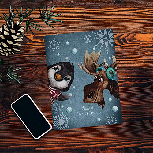 ilka parey wandtattoo-welt A6 Weihnachtskarte Weihnachtsgrüße Postkarte Print Elch Pinguin Schneeflocken Grußkarte magical christimas pk259 - ausgewählte Größe: *1 Stück* ilka parey wandtattoo-welt A6 Weihnachtskarte Weihnachtsgrüße Postkarte Print Elch Pinguin Schneeflocken Grußkarte magical christimas pk259 - ausgewählte Größe: *1 Stück* von ilka parey wandtattoo-welt