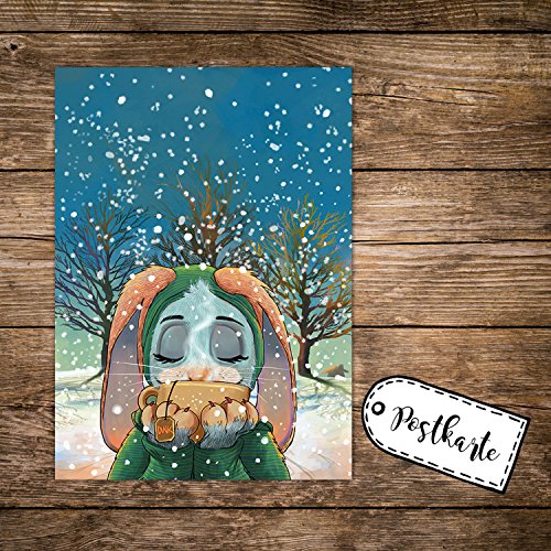 ilka parey wandtattoo-welt A6 Weihnachtskarte lustige Postkarte Weihnachten Print Hase im Schnee mit Tee pk123 ilka parey wandtattoo-welt A6 Weihnachtskarte lustige Postkarte Weihnachten Print Hase im Schnee mit Tee pk123 von ilka parey wandtattoo-welt