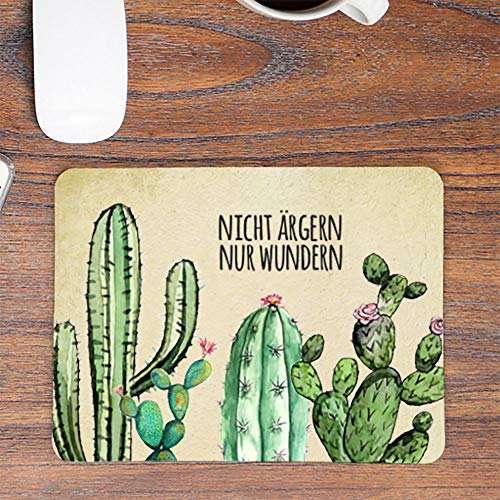 ilka parey wandtattoo-welt Mousepad Mouse pad Mauspad Kaktus Kakteen Spruch Nicht ärgern nur wundern Mausunterlage Bedruckt Mouse Pads mp91 von ilka parey wandtattoo-welt