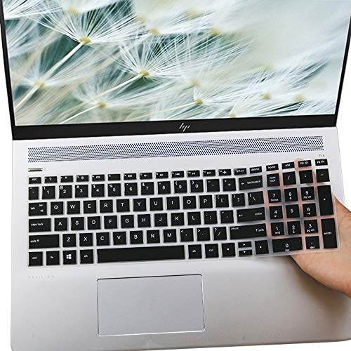 Tastatur-Abdeckung für HP Envy x360 15,6 Zoll Serie 15M-BP012DX 15M-BP111DX 15M-BQ021DX/ 2019 2020 Pavilion 17 17,3 17-ca000 11NR 1 7-by0040nr Tastaturfolie, Schwarz von imComor