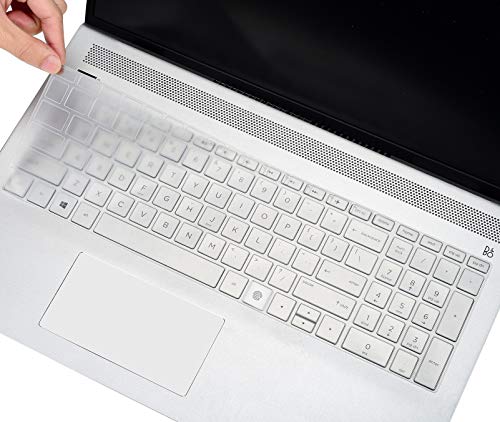 Tastatur Cover für HP Envy x360 2-in-1 15.6 mit Fingerabdruckleser 15M-ED0013DX ED0023DX EE0013DX 2020 17 17t 17-cg 17t-cg00 17-cg00 019NR Tastatur-Schutzhülle, transparent von imComor