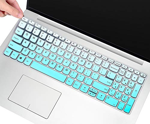 Tastaturabdeckung für 2020 Lenovo IdeaPad 3 15 15,6 Zoll Laptop Tastatur Schutzhülle (mit Zifferntastatur), 2020 Lenovo IdeaPad 3 15 Zubehör, Ombre Mint (US-Layout) von imComor