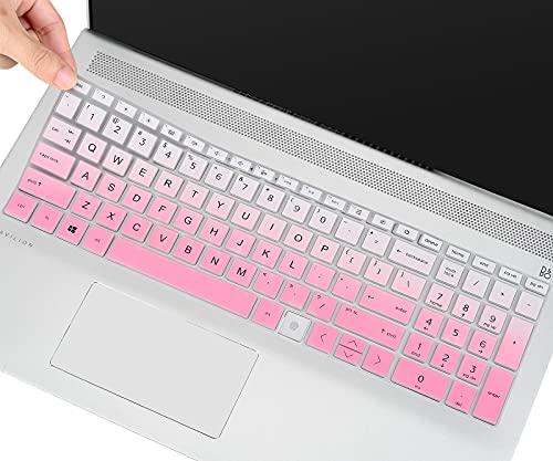 Tastaturabdeckung für HP Envy x360 2-in-1 15.6 Fingerabdruckleser 15M-ED0013DX/0023DX/1013DX EE0013DX/0023DX/ HP Envy 17T/M CG0013DX cg100 cg019ng r Fingerabdruckleser-Tastatur Abdeckung, Ombre Pink von imComor