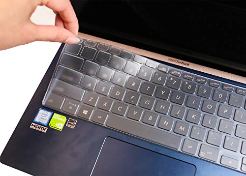 Transparente Tastaturabdeckung für 35,6 cm (14 Zoll) ZenBook UX433FA UX433FN Laptop-Tastatur-Abdeckung, TPU-Schutzhülle, weich, ultradünn, Tastaturschutz von imComor