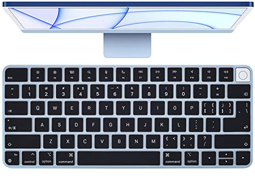 Ultradünne Tastaturabdeckung für 2021 Neueste Apple iMac 24 Zoll Magic Keyboard mit Touch ID A2449 Tastaturabdeckung Skin, 2021 iMac 24 Zoll M1 Chip Magic Keyobard A2450 Tastatur Skin Accessoire von imComor