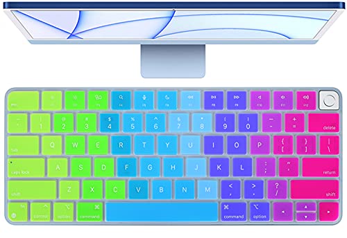 Ultradünne Tastaturabdeckung für 2021 neueste Apple iMac 24 Zoll Magic Keyboard mit Touch ID A2449 Tastaturabdeckung Schutzhülle, 2021 Apple iMac 24 Zoll M1 Chip Magic Keyobard A2450 Zubehör von imComor