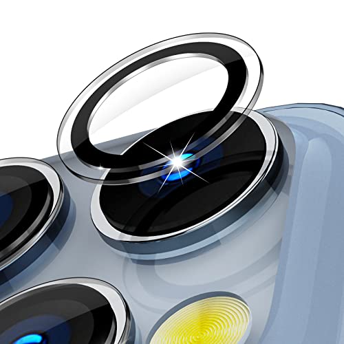 imluckies Entworfen für iPhone 13 Pro/iPhone 13 Pro Max Kameraobjektivschutz, halten Sie das Originalobjektiv-Design, HD gehärtetes Glas + schwarzer Nachtkreis, 9H Kratzfestigkeit, Transparent von imluckies