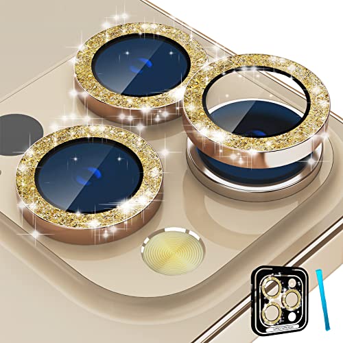 imluckies Glitter Kamera Linse Schutzfolie für iPhone 14 Pro/iPhone 14 Pro Max Kameraschutz, HD Gehärtetes Glas Diamanten Individuell Metallring, 9H Härte Anti-Kratz Camera Protection, Gold imluckies Glitter Kamera Linse Schutzfolie für iPhone 14 Pro/iPhone 14 Pro Max Kameraschutz, HD Gehärtetes Glas Diamanten Individuell Metallring, 9H Härte Anti-Kratz Camera Protection, Gold von imluckies