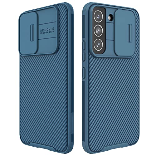 imluckies Hülle Kompatibel mit Samsung Galaxy S22, Kameraschutz mit Slide Camera Cover, Ganzkörper-Schutzhülle, Kamera-Objektiv-Schutzhülle für Galaxy S22 (2022) 5G 6.1"-Blau von imluckies