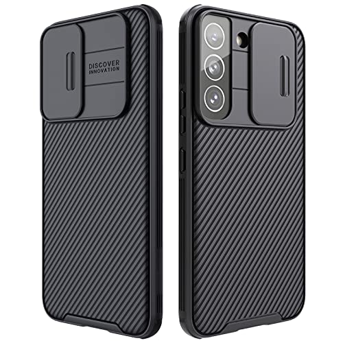 imluckies Hülle Kompatibel mit Samsung Galaxy S22 Plus, Kameraschutz mit Slide Camera Cover, Ganzkörper-Schutzhülle, Kamera-Objektiv-Schutzhülle für Galaxy S22 Plus (2022) 5G 6.6"-Schwarz von imluckies