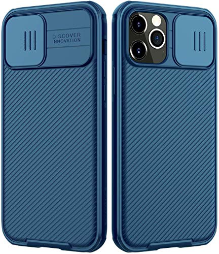 imluckies Hülle Kompatibel mit iPhone 12 Pro Max mit Kameraschutz, Handyhülle Dünn und Stoßfest, [Anti-Rutsch und Anti-Kratzen] 4-EckenSchutz Hülle für iPhone 12 Pro Max 6,7 Zoll 2020 (Blau) von imluckies