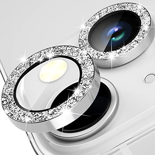 imluckies Kameraschutz Kompatibel mit iPhone 14 6.1"/ iPhone 14 Plus 6.7", 9H Gehärtetes Glas Bling Kamera Objektivschutz, Glitzer Individueller Metall Objektivring 2022, Silber imluckies Kameraschutz Kompatibel mit iPhone 14 6.1"/ iPhone 14 Plus 6.7", 9H Gehärtetes Glas Bling Kamera Objektivschutz, Glitzer Individueller Metall Objektivring 2022, Silber von imluckies