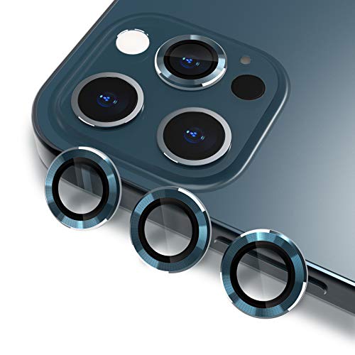 imluckies Kameraschutz für iPhone 12 Pro Max, Anti-Kratz Premium Gehärtetes Glas, 9H Härte und HD Clar Kamera Schutzfolie, Pazifikblau, (3 Stück) von imluckies