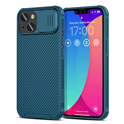 imluckies Kompatibel mit iPhone 14 Plus Hülle mit Schiebe Kamera Abdeckung Schutz, Voller Körper Schlanke Handy Schutzhülle, Stoßfest PC Rückseite & Weicher Stoßfänger Ränder Hülle für 6.7" 2022, Blau imluckies Kompatibel mit iPhone 14 Plus Hülle mit Schiebe Kamera Abdeckung Schutz, Voller Körper Schlanke Handy Schutzhülle, Stoßfest PC Rückseite & Weicher Stoßfänger Ränder Hülle für 6.7" 2022, Blau von imluckies