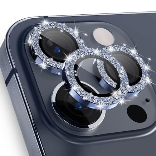 imluckies Kameraschutz für iPhone 15 Pro/iPhone 15 Pro Max Kamera Linse Schutzfolie, 9H Gehärtetes Glas & Anti-Kratzen Metall Individuelle Ring, HD Klar Kamera Zubehör - Glitter Titan Blau imluckies Kameraschutz für iPhone 15 Pro/iPhone 15 Pro Max Kamera Linse Schutzfolie, 9H Gehärtetes Glas & Anti-Kratzen Metall Individuelle Ring, HD Klar Kamera Zubehör - Glitter Titan Blau von imluckies